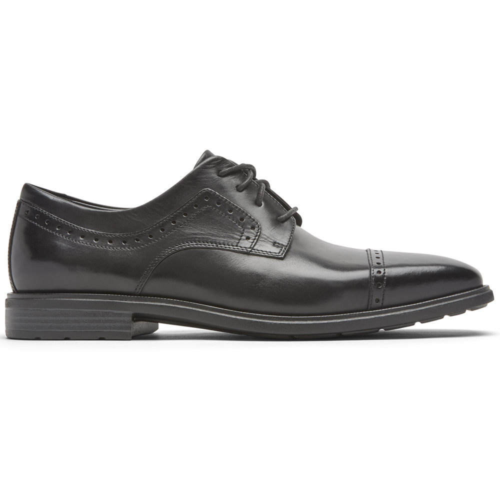 ロック ポート ビジネス シューズ メンズ 黒 - Farrow Cap Toe - FSQ971684